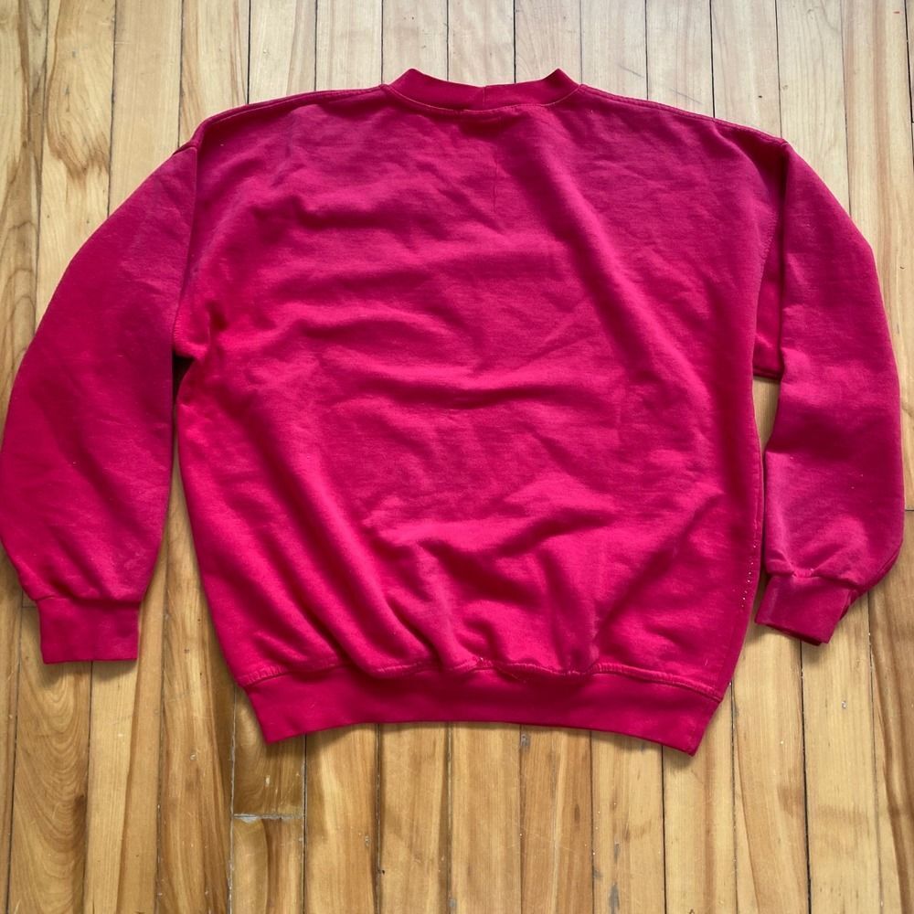 VTG Northern Reflections Red Sweatshirt Loon Nature Print Crewneck Medium - Picture 5 of 8